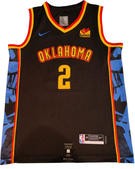 Men's Black Shai Gilgeous-Alexander Oklahoma City 2024/25 City Edition Finished Swingman Jersey